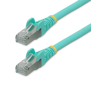 StarTech.com Cable de 2m de Red Ethernet CAT6a - Aguamarina - Low Smoke Zero Halogen (LSZH) - 10GbE - 500MHz - PoE++ de 100W - S