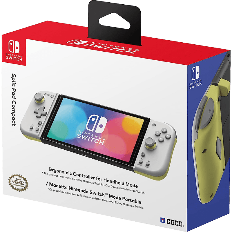 Controller Hori Split Pad Compact Blanco/Amarillo -Licencia oficial-