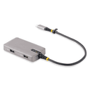 StarTech.com Adaptador Multipuertos USB-C - Docking Station USB Tipo C HDMI 4K60 - Hub Ladrón USB 3.0 de 3 Puertos - Entrega de 