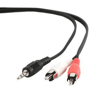 Gembird 2.5m, 3.5mm/2xRCA, M/M cable de audio 2,5 m 3,5mm Negro, Rojo, Blanco
