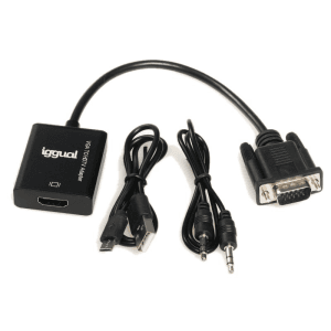 iggual VGA a HDMI + audio + microUSB - Adaptador