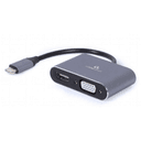 Gembird USB C a HDMI /VGA Gris - Adaptador
