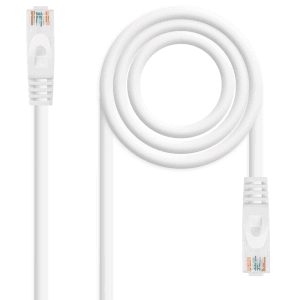 Nanocable Cable de red latiguillo RJ45 LSZH Cat.6A UTP AWG24, Blanco, 3.0m