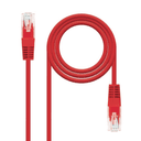 Nanocable Cable Red Latiguillo RJ45 CAT.6 UTP AWG24, Rojo, 30 cm