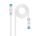 Nanocable Cable de Red Cat.7 600MHZ LSZH SFTP PIMF AWG26, Blanco, 25 cm