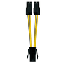Nanocable CABLE ALIM. 4PIN/H-4+4PIN/M 15CM