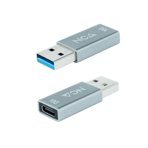 Nanocable Adaptador USB-A 3.1 GEN2 a USB-C, USB-A/M-USB-C/H, Gris