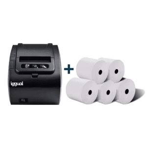 iggual IGG316641+IGG317655 impresora de etiquetas Inyección de tinta térmica 203 x 203 DPI Alámbrico