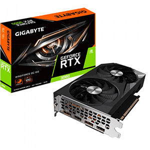 GIGABYTE GeForce RTX 3060 WindForce OC (rev. 2.0) 12GB GDDR6 - Tarjeta Grafica Gaming