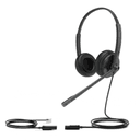 Yealink YHS34 Lite Dual Auriculares Alámbrico Diadema Oficina/Centro de llamadas Negro