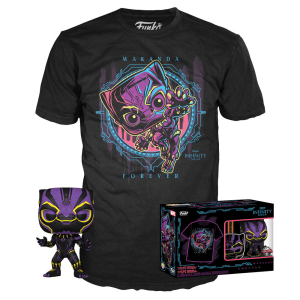 Set figura POP Tee Marvel Wakanda Forever Black Panther Exclusive - Talla L