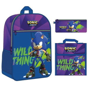 Mochila portatodo portamerienda Sonic Prime 42cm