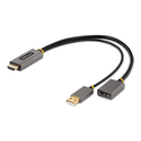 StarTech.com Cable 30cm Adaptador HDMI a DisplayPort - Activo - 4K 60Hz - Conversor HDMI 2.0 a DP 1.2 - HDR - Alimentado por el 