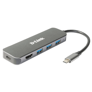 D-Link DUB-2333 base para portátil y replicador de puertos Alámbrico USB Tipo C Gris