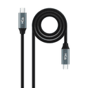 Nanocable Cable USB 3.2 Gen2x2 20Gbps 5A/100W 4K/60Hz USB-C/M-USB-C/M, 2 m