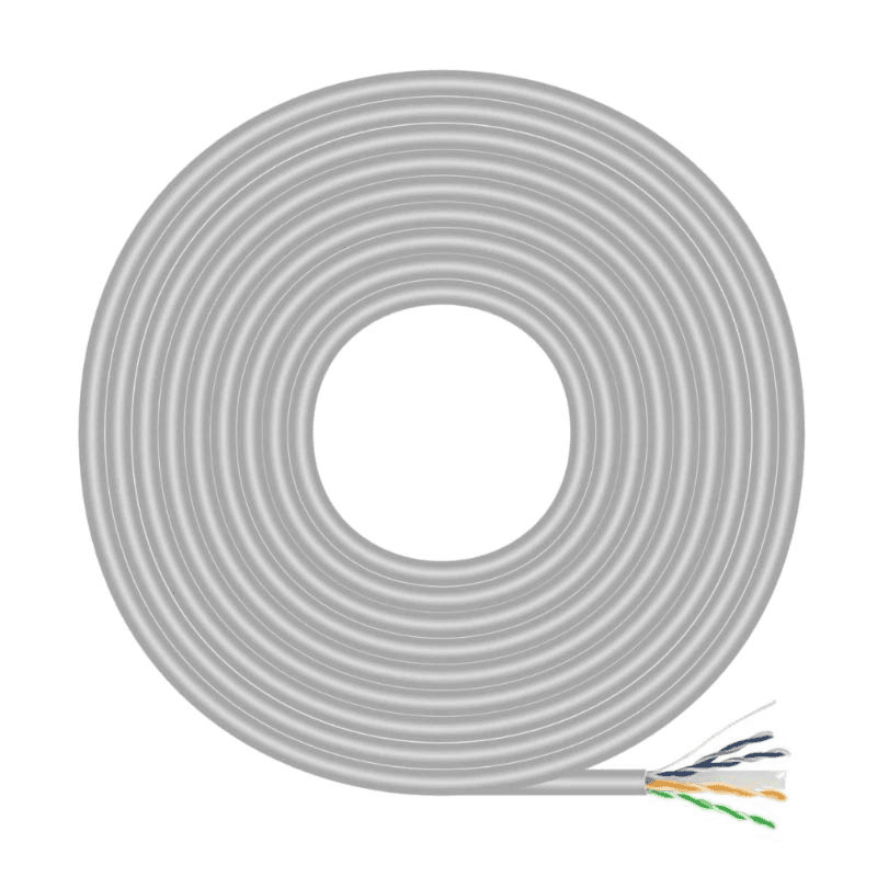 AISENS Cable de Red RJ45 Cat.6 UTP Rigido AWG23 CCA (aleacion), Gris, 100 m