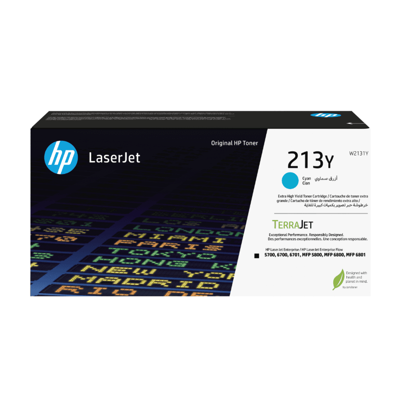 HP Cartucho de tóner Original LaserJet 213Y de capacidad superior cian