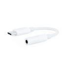Nanocable Cable Adaptador Audio USB-C/M a Jack 3.5/H, 11 cm, Blanco