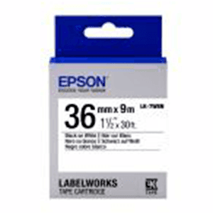 Epson Cinta estándar - LK-7WBN estándar negra/blanca 36/9