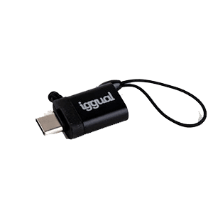 iggual USB OTG tipo c a USB-A 3.1 negro - Adaptador