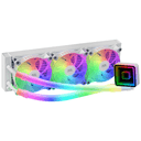 Mars Gaming ML-ULTRA360 Blanco, Refrigeración Líquida CPU, TDP 650W, Espejo Infinito, 3 Ventiladores Silenciosos FDB ARGB, Tubos