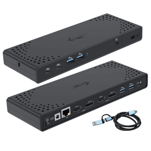 i-tec USB 3.0 / USB-C / Thunderbolt 3 Dual Display Docking Station Gen2 + Power Delivery 100W