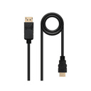 Nanocable Cable Conversor DISPLAYPORT a HDMI, DP/M - HDMI/M, Negro, 10 m