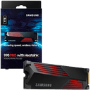 Samsung 990 Pro 1TB SSD M.2 1TB PCIe 4.0 V-NAND MLC NVMe - Con Disipador - Compatible Ps5 - Disco Duro
