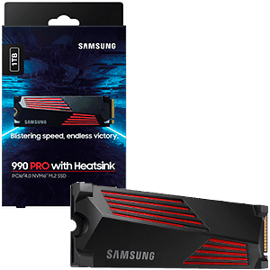 Samsung 990 Pro 1TB SSD M.2 1TB PCIe 4.0 V-NAND MLC NVMe - Con Disipador - Compatible Ps5 - Disco Duro