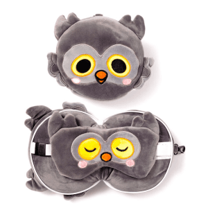 Almohada viaje antifaz Buho Winston Adoramals Resteazzz