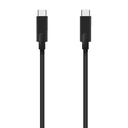 AISENS Cable USB 3.2 Gen2 10Gbps 4k@60Hz 5A 100W E-Marker, Tipo USB-C/M-USB-C/M, Negro, 3.0m