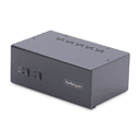 StarTech.com Switch KVM de 2 Puertos DisplayPort para 2 Monitores - Conmutador KVM 4K60Hz - Hub Ladrón 2x USB 5Gb - Hub 2x USB 2