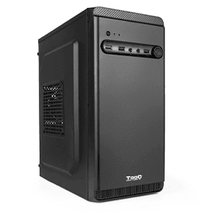 TooQ Caja Minitorre Micro-ATX Negra - Caja Ordenador