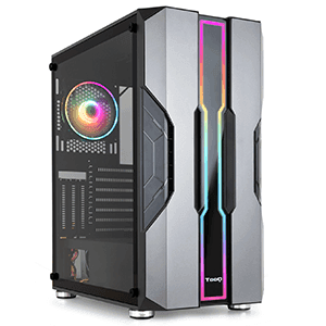 TooQ Nightcity Negro Semitorre Gaming - Caja Ordenador