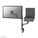 Neomounts DS20-425BL2 Brazo de monitor con soporte para portátil 17-27" - ahorro de espacio