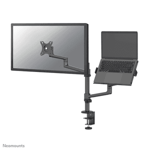 Neomounts DS20-425BL2 Brazo de monitor con soporte para portátil 17-27" - ahorro de espacio