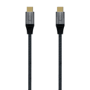 AISENS Cable USB 2.0 Aluminio 5A 100W E-Mark, USB-C/M-USB-C/M, Gris, 2.0M