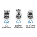 Kensington Kit de anclajes de seguridad ClickSafe para ranuras universales