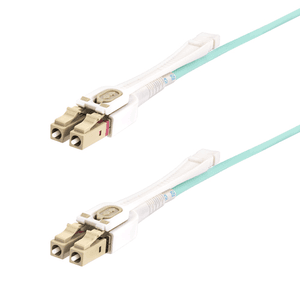 StarTech.com Cable de Fibra Óptica Multimodo LC a LC (UPC) OM4 de 3m - con Pestillos - 50/125µm - Redes de 100G - Resistente a l