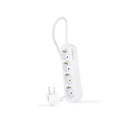 Nanocable Regleta de Enchufes con 4 Tomas, 1.4 m, Blanco