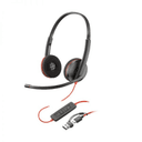 HP Poly Auriculares estéreo Poly Blackwire 3220 USB-C + Adaptador USB-C/A