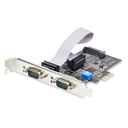 StarTech.com Tarjeta Serie PCIe de 2 Puertos - Tarjeta Serial PCI Express de 2 Puertos DB9 RS232/RS422/RS485 -Incluye Brackets d