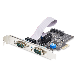 StarTech.com Tarjeta Serie PCIe de 2 Puertos - Tarjeta Serial PCI Express de 2 Puertos DB9 RS232/RS422/RS485 -Incluye Brackets d