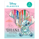 Blister cuaderno 6 boligrafos gel Stitch Disney