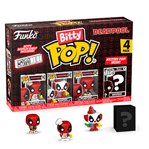 Blister 4 figuras Bitty POP Marvel Deadpool Master