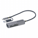 StarTech.com Lector USB 3.0 de Tarjetas de Memoria Flash SD CompactFlash y microSD - Grabador USB-C de Tarjetas de Memoria - Lec