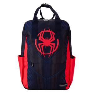 Mochila nylon Traje Miles Morales Spider-Verse Marvel Loungefly 43cm