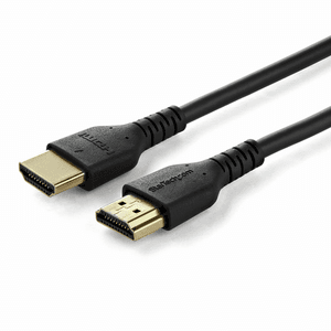 StarTech.com Cable HDMI 2.0 Certificado Premium de Alta Velocidad con Ethernet de 1,5m - Delgado - UHD 4K 60Hz - con Fibra de Ar
