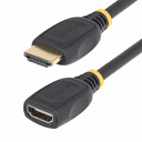 StarTech.com Cable HDMI 2.0 de Extensión Alargador de 18in (0,5m) - Cable HDMI de Alta Velocidad Ahorrador de Puertos - 4K 60Hz 