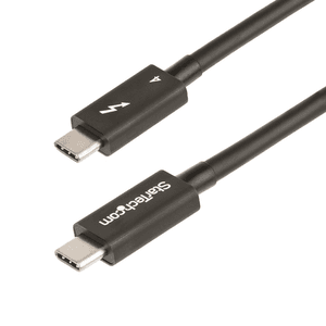 StarTech.com Cable de 1m Thunderbolt 4 - 40Gbps - PD 100W - Vídeo 4K/8K - Cable Thunderbolt 4 con Certificación Intel - Compatib